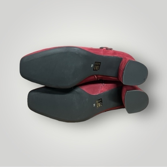 🌻NEW Marc Joseph Rouge Nubuck Suede "Madison" Bootie Women's Size 10 - Picture 8 of 13